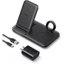 Anker Foldable 3-in-1 Wireless Charging Station With Adapter, 335 Wireless Charger, Works With IPhone 13/13 Pro Max, AirPods Pro, Apple Watch Series 1-6 (Watch Charging Cable Not Included)