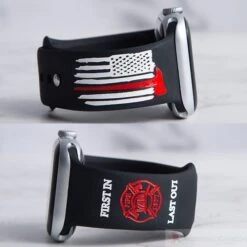 Personalized Fireman Band For Fitbit Versa, Versa Lite, And Versa 2