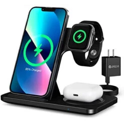 Wireless Charging Station For Multiple Devices Apple - 3 In 1 Apple Charging Station - Apple Watch Charger For IWatch 7 6 SE 5 4 3 2 & Airpods IPhone 13 12 11 Pro X Max XS XR 8 7 Plus 6s 6