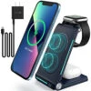 Wireless Charging Station 3 In 1 Foldable, Qi-Certified 15W Wireless Fast Charger Stand For Multiple Devices IPhone 13, 12, 11, Pro, Pro Max, Xs, X And Apple Watch SE/7/6/5/4/3/2/1, Air Pods Pro/3/2 -Watch Store 711379822130