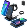 ZUBARR Foldable Wireless Charger For Multiple Devices 3 In 1 Wireless Charging Station For Travel, Compatible With IPhone13 12 11/Pro/Mini/XR, Apple Watch Charger For7/6/5/4/3/2, Airpods Wireless/Pro 2 ZUBARR Foldable Wireless Charger For Multiple Devices 3 In 1 Wireless Charging Station For Travel, Compatible With IPhone13 12 11/Pro/Mini/XR, Apple Watch Charger For7/6/5/4/3/2, Airpods Wireless/Pro -Watch Store 714243802528