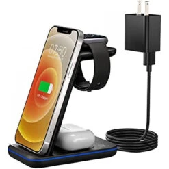 Wireless Charger For Apple Devices, 3 In 1 Qi Certified Fast Charging Station/Stand Compatible For IPhone 13/12/Pro Max/SE/11/XS/XR/8 Fit For IWatch Apple Watch 7/6/5/4/3/2/SE AirPods Pro/3/2