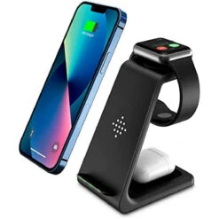 Wireless Charger,3 In 1 Fast Wireless Charging Station Stand Dock For Apple Watch 7/6/SE/5/4/3/2, Airpods Pro 2, IPhone 13/13 Pro/13Pro Max/12/12Pro/12Pro Max/SE/X/XR/XS/8 Plus,Qi Android Phone