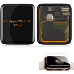 A-MIND For Apple Watch Series 1 Iwatch 1st Aluminum 42mm LCD Display Screen Replacement,for Iwatch 1st 42mm Display LCD Panel Repair With Screen Protector(42mm LCD With Touch)