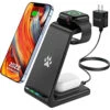 [2022 Upgraded] 3 In 1 Wireless Charging Station, 15W Fast Wireless Charger Stand, Charging Dock For Apple Watch 7/SE/6/5/4/3/2, AirPods Pro/3/2 And IPhone 13, 12, 11, Pro, Pro Max, Xs, Xr, X, 8P -Watch Store 762027800956