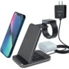 Wireless Charger, DNTGVUP 3 In 1 Wireless Charging Station For Apple Multiple Devices Airpods IPhone Watch SE S6 S5 S4 S3 S2 QI Certified Gunmetal -Watch Store 774144727283