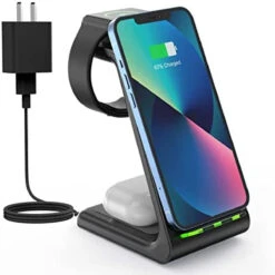 Wireless Charger Stand, CIYOYO 3 In 1 Fast Wireless Charging Station Dock For Apple Watch Series 7/6/SE/5/4/3/2, Airpods Pro 2, IPhone 13/13 Pro/12/12Pro/SE/X/XR/XS/8 Plus QI Phone