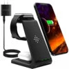 Wireless Charging Stand,3 In 1 Wireless Charger Fast Charging Dock Station For Apple Watch 6 SE 5 4 3 2, Airpods 2/Pro, IPhone 12/12 Pro/12 Pro Max/11/11 Pro/X/Xr/Xs/8 Plus(with QC3.0 Adapter -Watch Store 789964274992