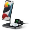 Satechi 3-in-1 Magnetic Wireless Charging Stand – Power Adapter Not Included – Compatible With IPhone 13 Pro Max/13 Pro/13 Mini/13, Apple Watch Series 7/6/5/4/3/2/1, AirPods Pro -Watch Store 810086360024