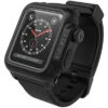 Waterproof Case For Apple Watch 42mm Series 2 & 3 With Premium Soft Silicone - Resistant [Rugged Protective Case], Stealth Black -Watch Store 840625102334