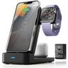 Wireless Charger, PEXXUS Portable 3 In 1 Wireless Charging Station For Multiple Devices,Compatible With IPhone 13 12 11 Pro Max XS 8,Samsung Galaxy, Apple Watch Charging Stand, Airpods 2 3 Pro Charger -Watch Store 850034970349