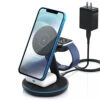 Magnetic Wireless Charger 3 In 1, PEXXUS 15W Fast Mag-Safe Charger Stand Mag Wireless Charging Station For IPhone 13 12 Pro/Max/Mini, Apple Watch 7/6/SE/5/4/3/2,AirPods Pro/3/2(QC3.0 Adapter Included) -Watch Store 850043317524