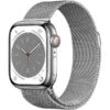 Apple Watch Series 8 + Cellular 41mm Silver Stainless Steel Case With Silver Milanese Loop 1 Apple Watch Series 8 + Cellular 41mm Silver Stainless Steel Case With Silver Milanese Loop -Watch Store Apple Watch Series 8 Cellular 41mm Silver Stainless Steel Case with Silver Milanese Loop