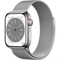 Apple Watch Series 8 Cellular 41mm Stainless Steel Case With Milanese Loop