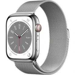 Apple Watch Series 8 Cellular 45mm Stainless Steel Case With Milanese Loop