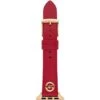 Michael Kors Red Leather Apple Watch Strap, 38/40/41mm -Watch Store Michael Kors Red Leather Apple Watch Strap 38 40 41mm