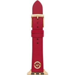 Michael Kors Red Leather Apple Watch Strap, 38/40/41mm