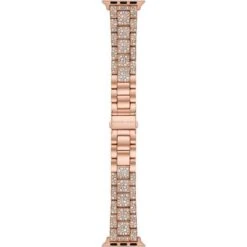 Michael Kors Stainless Steel Pave Band Apple Watch, Rose
