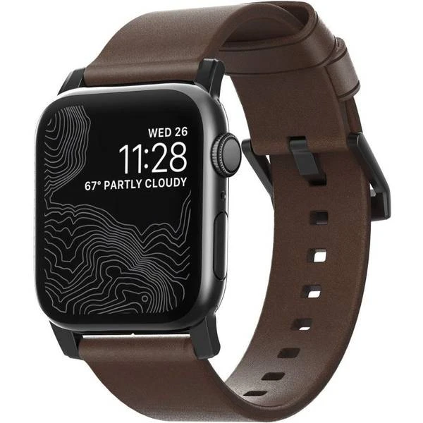 Nomad Modern Leather Strap For Apple Watch 44/42mm 5 Nomad Modern Leather Strap For Apple Watch 44/42mm - Image 3