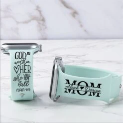 MOM And God Is Within Her She Will Not Fall Color Watch Band For Apple Watch -Watch Store dsc 6193 1 1