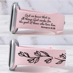 Romans 8:28 Bible Verse Band For Apple/Fitbit/Samsung Watch