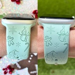 Front Page 15 Winter Christmas Holiday Band For Fitbit Versa, Versa Lite, And Versa 2