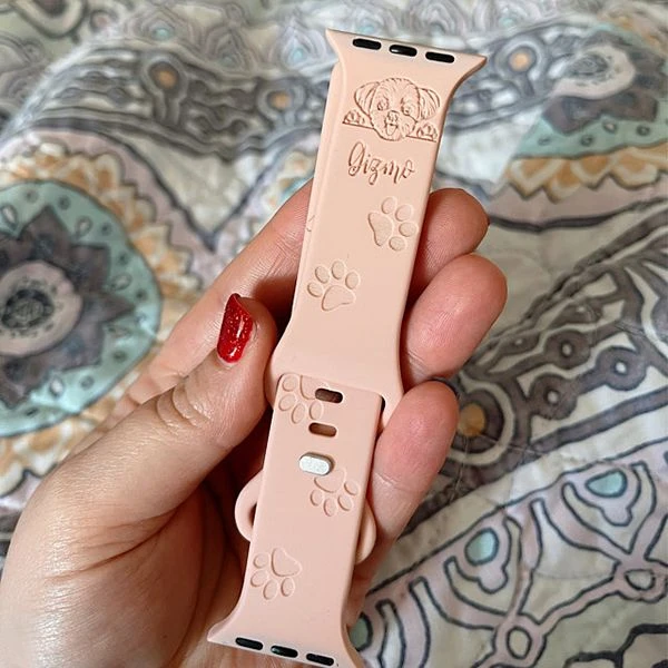 Personalized Dog Silicone Band For Apple Watch 6 Personalized Dog Silicone Band For Apple Watch - Image 4