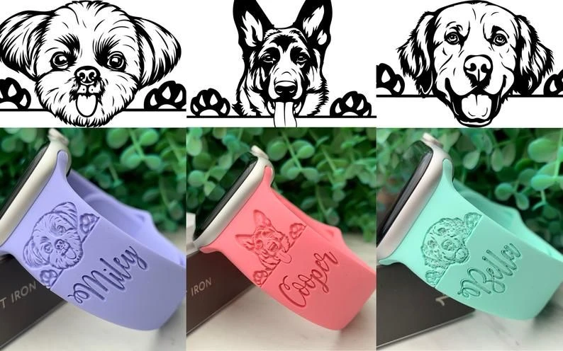 Personalized Dog Silicone Band For Apple Watch 7 Personalized Dog Silicone Band For Apple Watch - Image 5