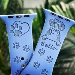 Engraved Dog Paw Band For Apple Watch