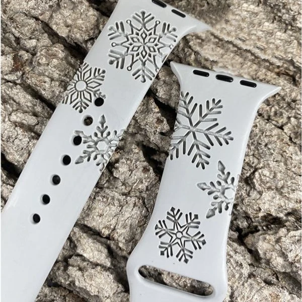 Snowflake Engraved Band For Apple Watch 4 Snowflake Engraved Band For Apple Watch - Image 2