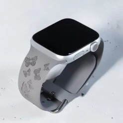 Butterflies Engraved Band For Apple Watch
