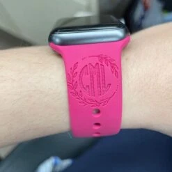 MONOGRAM And NAME Engraved Band For Apple/Fitbit/Samsung Watch -Watch Store j6