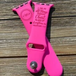 Philippians 4:13 Engraved Band For Apple/Fitbit/Samsung Watch -Watch Store nm