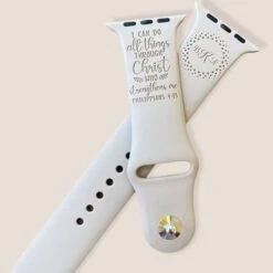 Philippians 4:13 Engraved Band For Apple/Fitbit/Samsung Watch -Watch Store nmui7i7ik