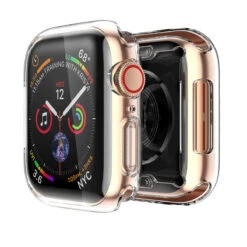 Smiling Apple Watch 4 Clear Case With Buit In TPU Screen Protector 44mm- All Around Protective Case High Definition Clear Ultra-Thin Cover Apple Iwatch 44mm Series 4 (2 Pack)
