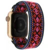 Tefeca Red Embroidery Ethnic Pattern Elastic Compatible/Replacement Band For Apple Watch 38mm/40mm (Gold Adapter, L Fits Wrist Size : 7.0-7.5 Inch) 2 Tefeca Red Embroidery Ethnic Pattern Elastic Compatible/Replacement Band For Apple Watch 38mm/40mm (Gold Adapter, L Fits Wrist Size : 7.0-7.5 Inch) -Watch Store s20882215
