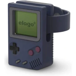 Elago W5 Stand Designed For Apple Watch Stand Compatible With IWatch Series 5, Series 4, Series 3, Series 2, Series 1, 44mm, 42mm, 40mm, 38mm, Support Night Stand Mode [Jean Indigo]