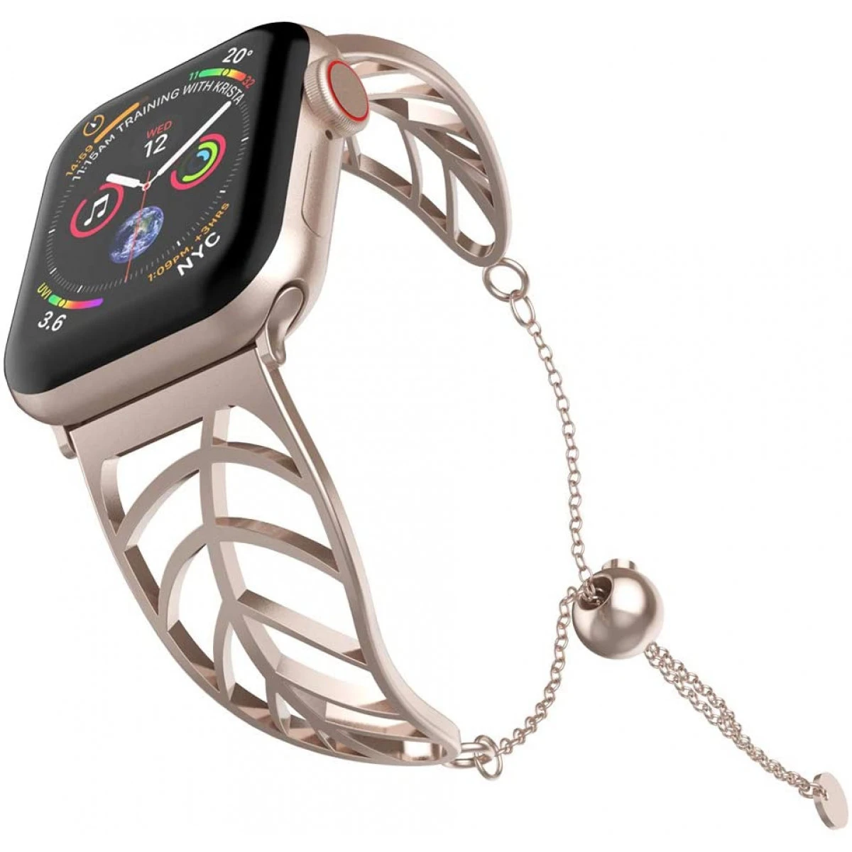 UooMoo Women Bracelet Compatible With Apple Watch Band 38mm/40mm/42mm/44mm, Ladies Girls Stainless Steel Metal Strap Jewelry Wristband Bangle Chain Compatible Fou Apple IWatch 1 2 3 4 5 3 UooMoo Women Bracelet Compatible With Apple Watch Band 38mm/40mm/42mm/44mm, Ladies Girls Stainless Steel Metal Strap Jewelry Wristband Bangle Chain Compatible Fou Apple IWatch 1 2 3 4 5