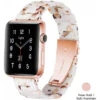 Light Apple Watch Band - Fashion Resin IWatch Band Bracelet Compatible With Copper Stainless Steel Buckle For Apple Watch Series 5 Series 4 Series 3 Series 2 Series1 (Nougat White, 38mm/40mm)
