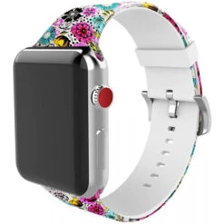 BMBEAR Floral Bands Compatible With Apple Watch Band 38mm 40mm 42mm 44mm Soft Silicone Fadeless Pattern Printed Replacement For IWacth Series 4 3 2 1