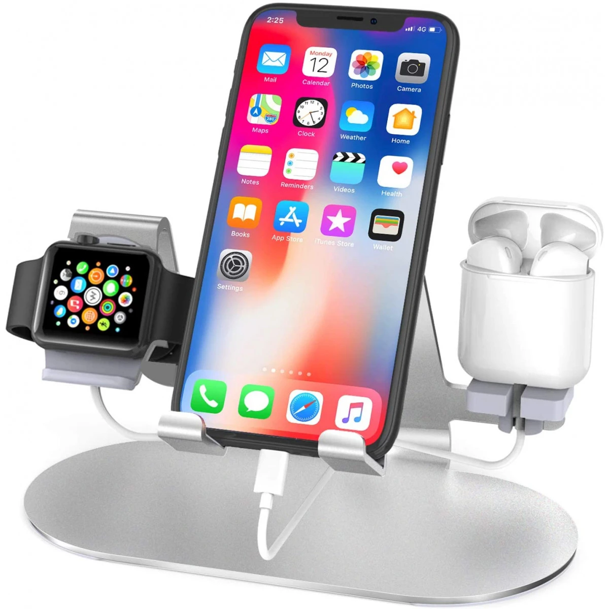 3 In 1 Aluminum Charging Stand For Apple Watch : Charger Stand Charging Station Dock For IWatch Series 5/4/3/2/1,AirPods, IPad, IPhone 11/11 Pro/Xs/X Max/XR/X/8/8Plus/7/7 Plus /6S /6S Plus 3 3 In 1 Aluminum Charging Stand For Apple Watch : Charger Stand Charging Station Dock For IWatch Series 5/4/3/2/1,AirPods, IPad, IPhone 11/11 Pro/Xs/X Max/XR/X/8/8Plus/7/7 Plus /6S /6S Plus