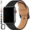 POWER PRIMACY Bands Compatible With Apple Watch Band 38mm 40mm 42mm 44mm, Top Grain Leather Smart Watch Strap Compatible For Men Women IWatch Series 5 4 3 2 1 (Black/Black, 42mm/44mm) 2 POWER PRIMACY Bands Compatible With Apple Watch Band 38mm 40mm 42mm 44mm, Top Grain Leather Smart Watch Strap Compatible For Men Women IWatch Series 5 4 3 2 1 (Black/Black, 42mm/44mm) -Watch Store s20909408