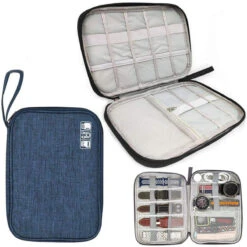 YOOSIDE Watch Bands Storage Bag,Smart Watch Band Nylon Waterproof Protable Storage Bag Case Pouch Organizer Compatible With Garmin Watch Bands,Apple Watch Bands,Samsung Watch Band Etc (Navy)