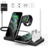 WAITIEE Updated Version,Wireless Charger 5 In 1,Qi Wireless Charging Station For Apple Watch Series 5/4/3/2/1and AirPods3/2/1 And Pencil And IPhone 11/11 Pro Max/XR/XS Max/Xs/X/8/8P(Black) -Watch Store s20920011