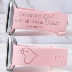 Engraved Trust Band For Fitbit Versa, Versa Lite, And Versa 2