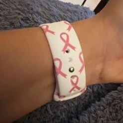 Breast Cancer Awareness Pink Ribbon Band For Apple/Fitbit/Samsung Watch -Watch Store vbm67i78lkl9
