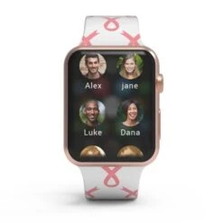 Breast Cancer Awareness Pink Ribbon Band For Apple/Fitbit/Samsung Watch -Watch Store vbn67i78loi9li98l